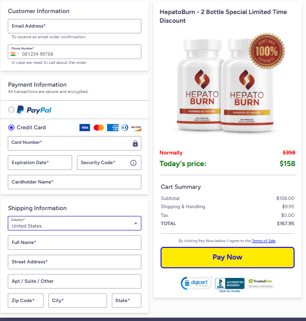 HepatoBurn Secure Checkout